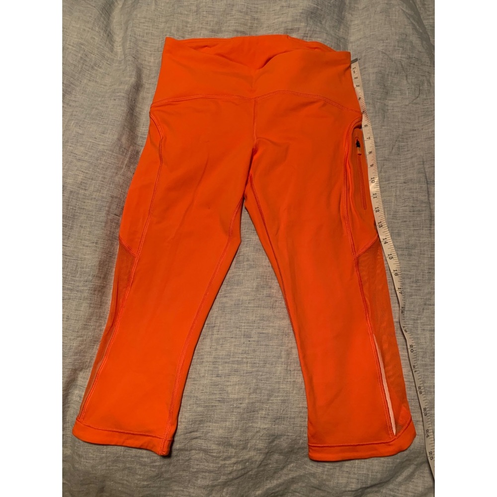 Lululemon orange leggings size 6
